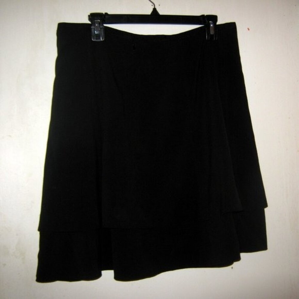 Cato Black Tiered Ruffle Size 14 Skirt NWT
